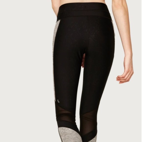 Lole Mid Rise Burst Ankle Leggings - Black Ankara (Sz. Small) - Picture 2 of 9